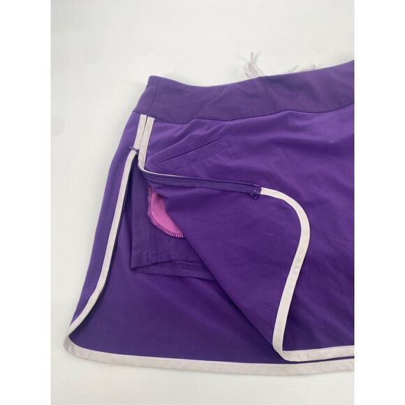 Athleta Athletic Swift Skort Side Zip Pockets Skirt Purple Size 6 - Picture 3 of 10